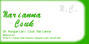 marianna csuk business card